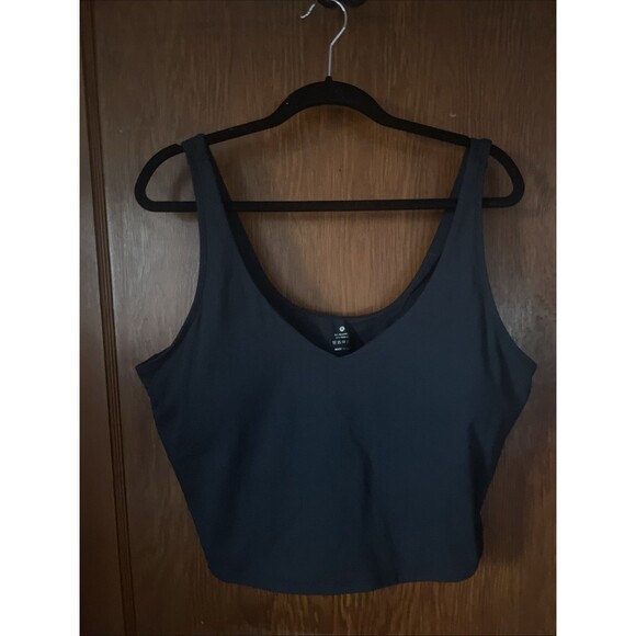 The Gym People TGP Plus Size Woman's 3X Black Tank Top Built-in Bra Mild Support - Picture 1 of 4